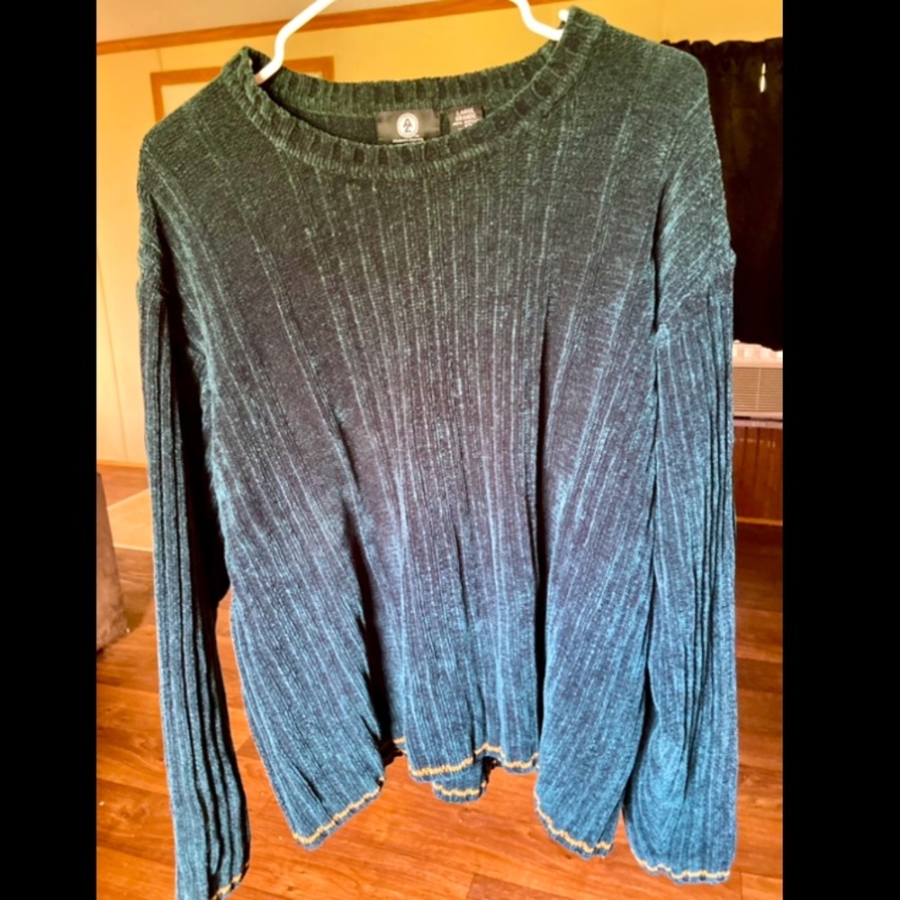 Green Chenille Sweater